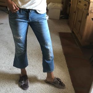 Current/Elliott The Bootcut Cropped Jeans